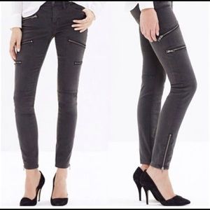 Madewell Skinny Skinny Moto Zip Grey Jeans